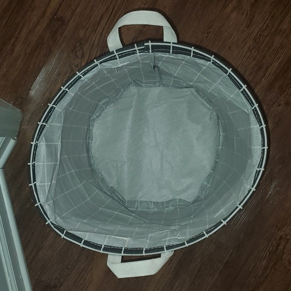 New Fabric Large Capacity Dirty Clothes Basket  Folding Storage Black/White Grid - Picture 6 of 7